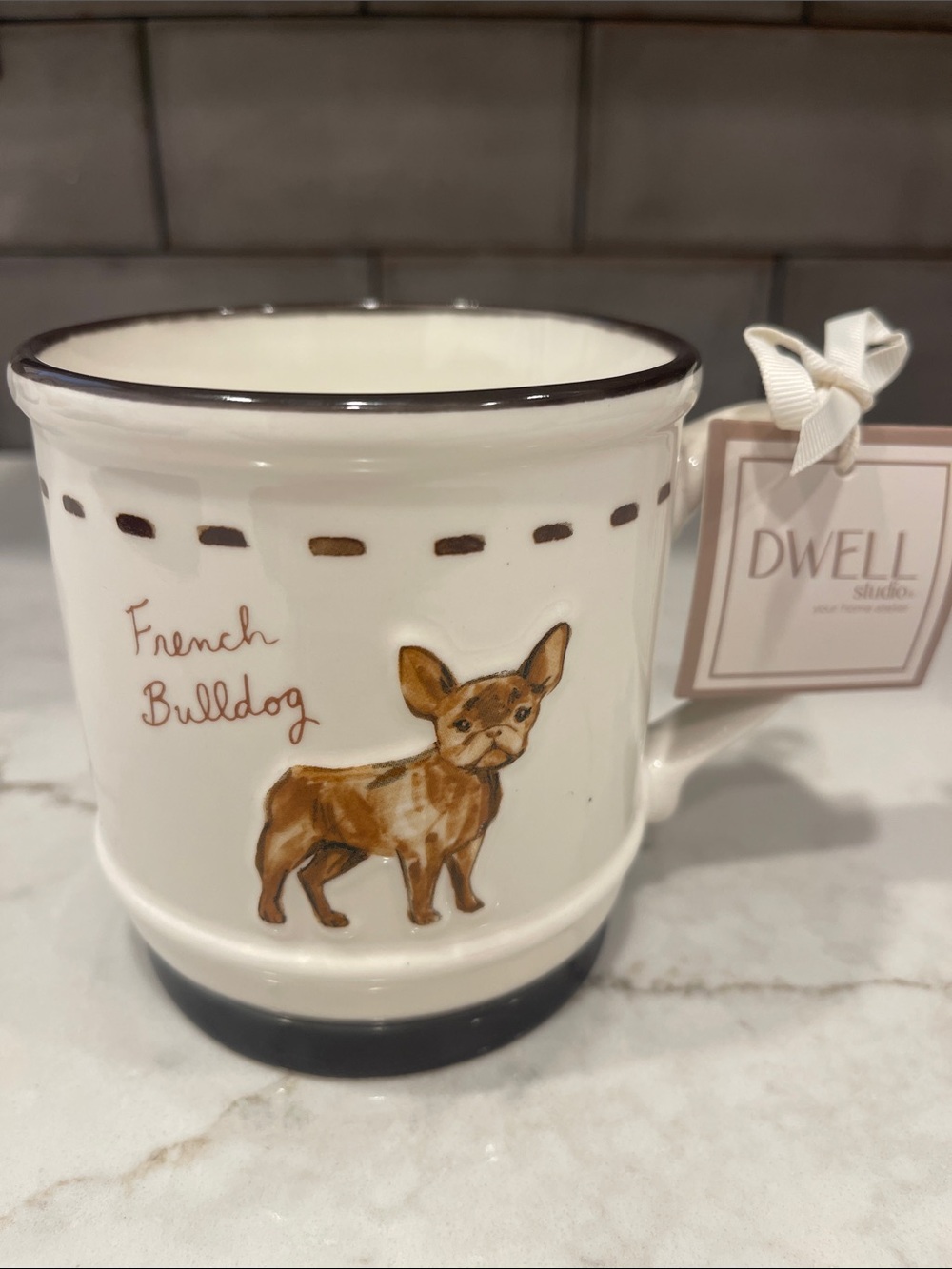 Dwell 🐾French Bulldog🐾Ceramic Mug NWT
